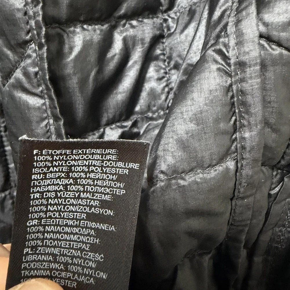 The North Face Mens Quilted Thermoball Eco Full Zip Puffer Jacket Size M‎ Black